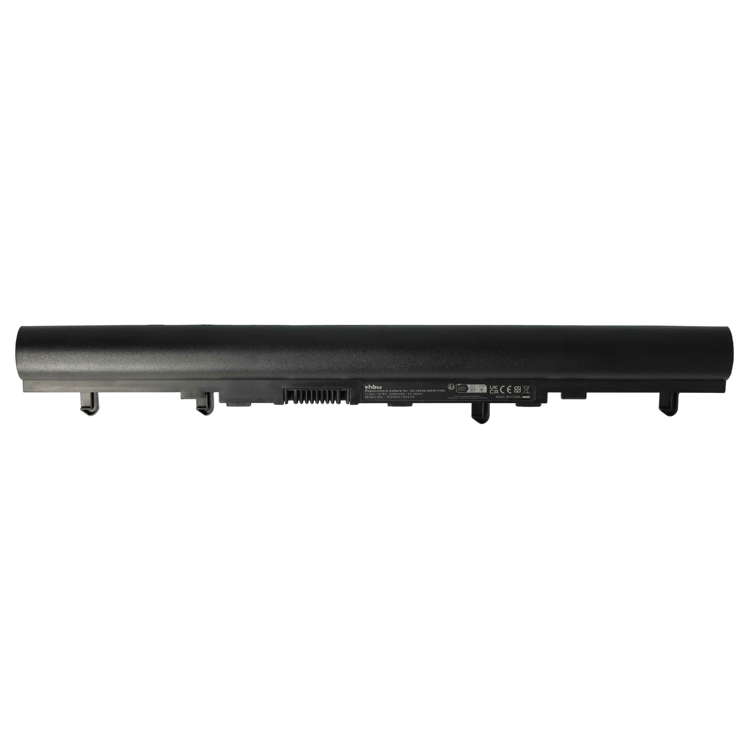 Bateria vhbw para Acer - Compatível AL12A32, AL12A42, 4ICR17/65, AK.004BT.097 - 2200 mAh 14.4V Li-Ion - Image 3
