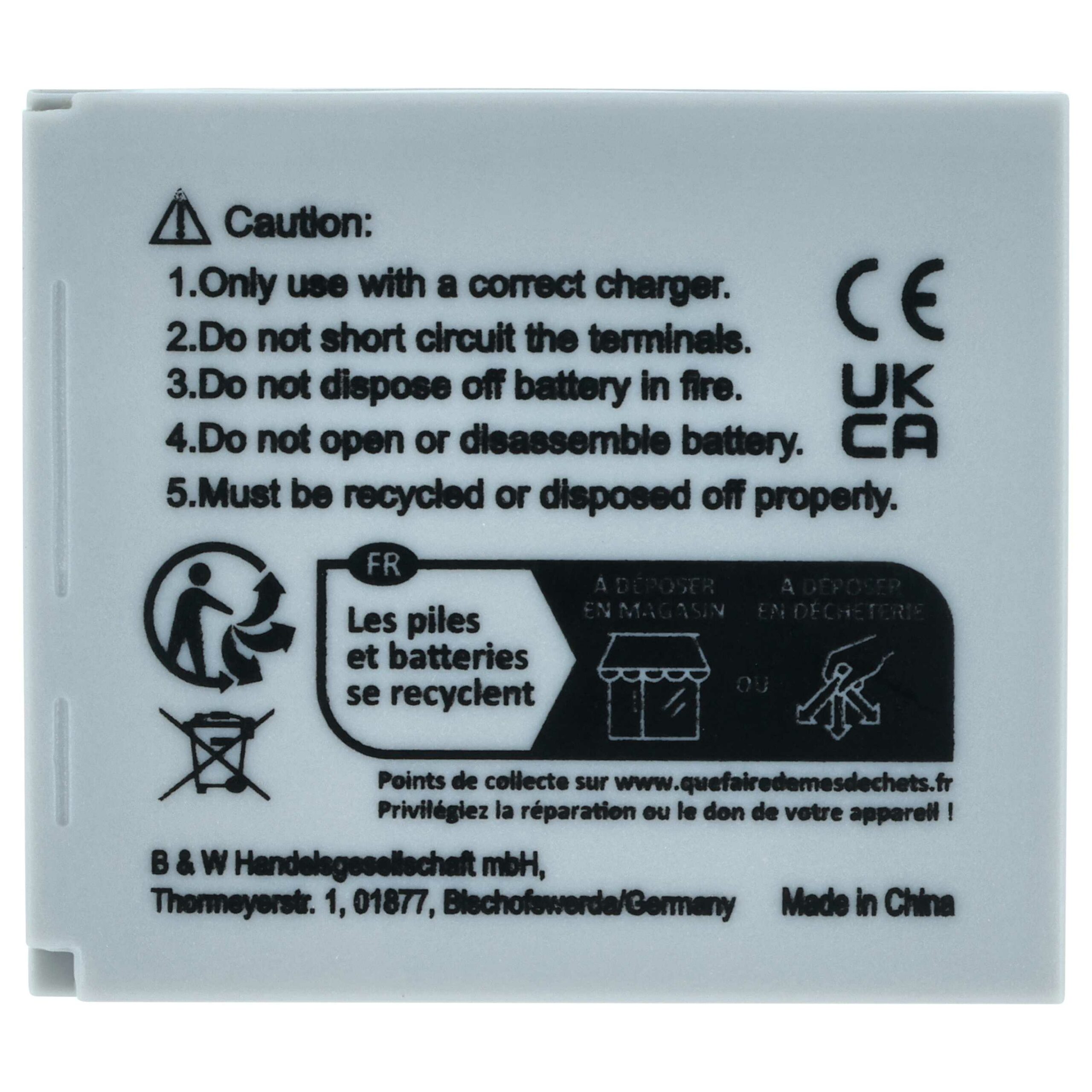 Pack 3x Bateria vhbw compatível Canon NB-4L - 600mAh, 3.6V, Li-Ion - Image 4