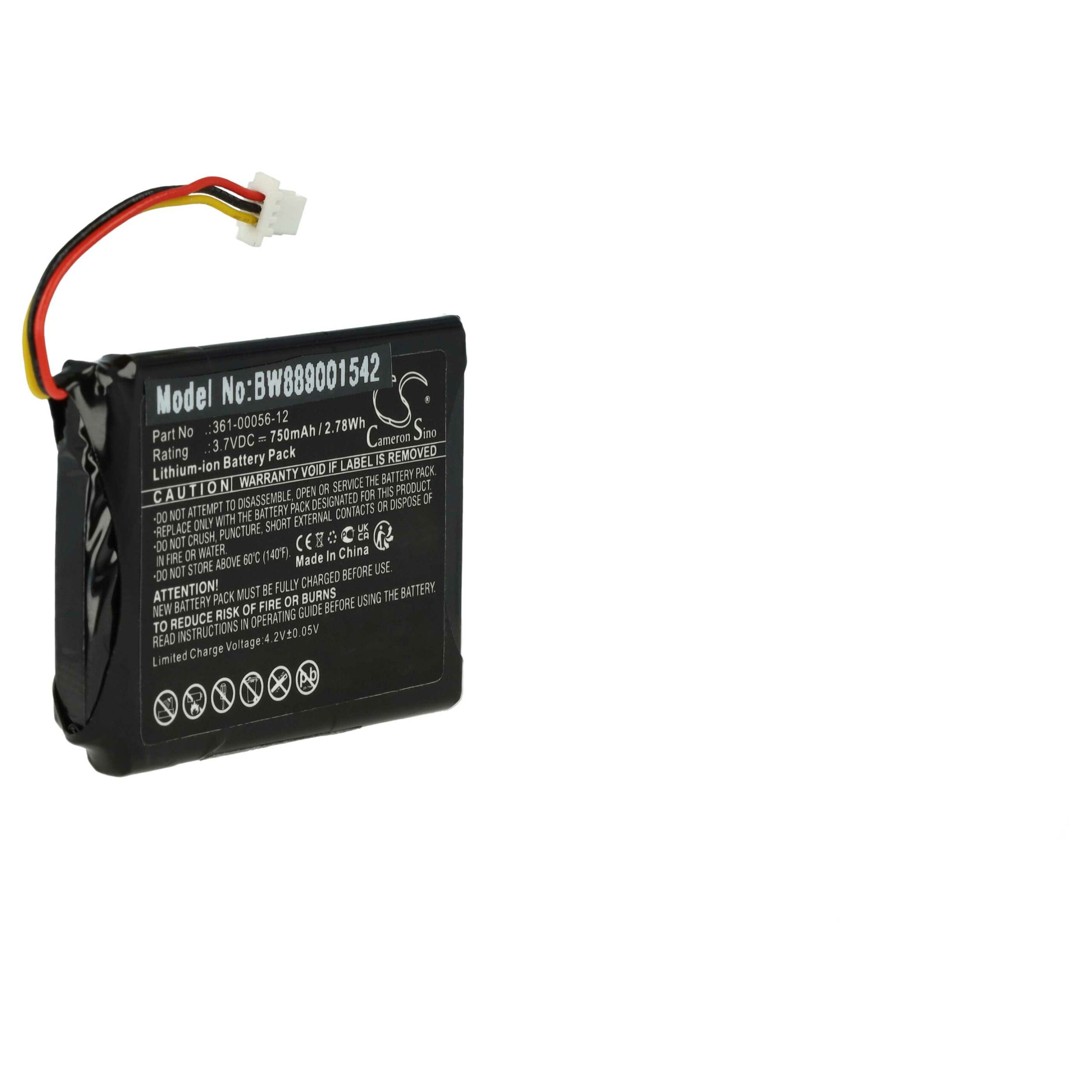 Bateria vhbw para GPS Garmin 361-00056-12 - 750mAh, 3.7V - Image 3