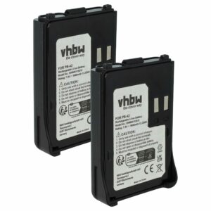 2x Bateria vhbw para Kenwood PB-42Li, PB-42L, PB-42 - 1800 mAh 7.4 V Li-Ion