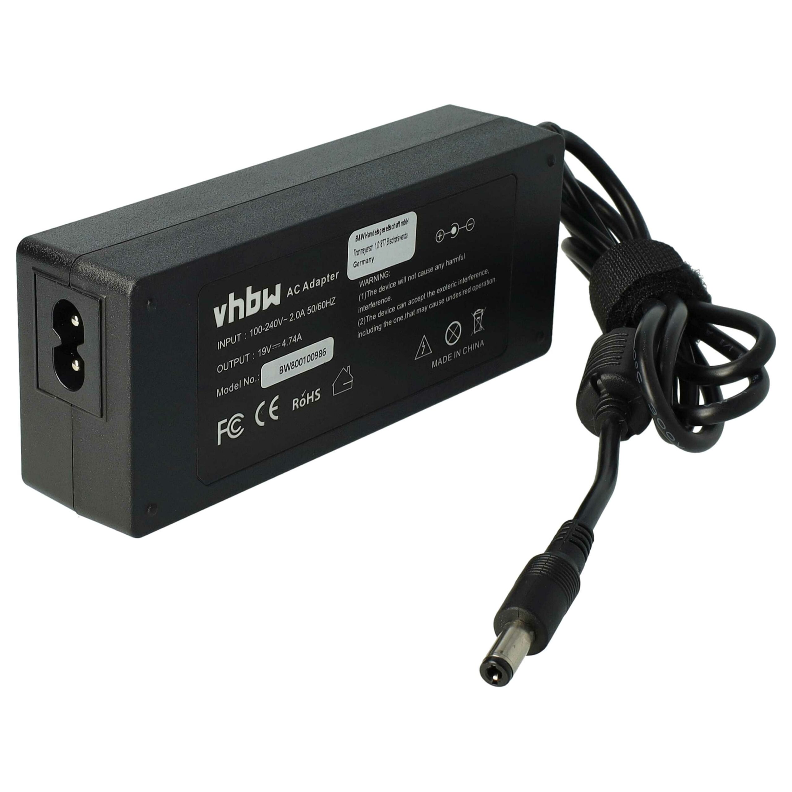 Carregador de Energia AC vhbw para Portátil Acer/Medion - Substitui 25.10147.011, 0335A1965, SADP-65KB - 90 W, 200 cm - Image 3