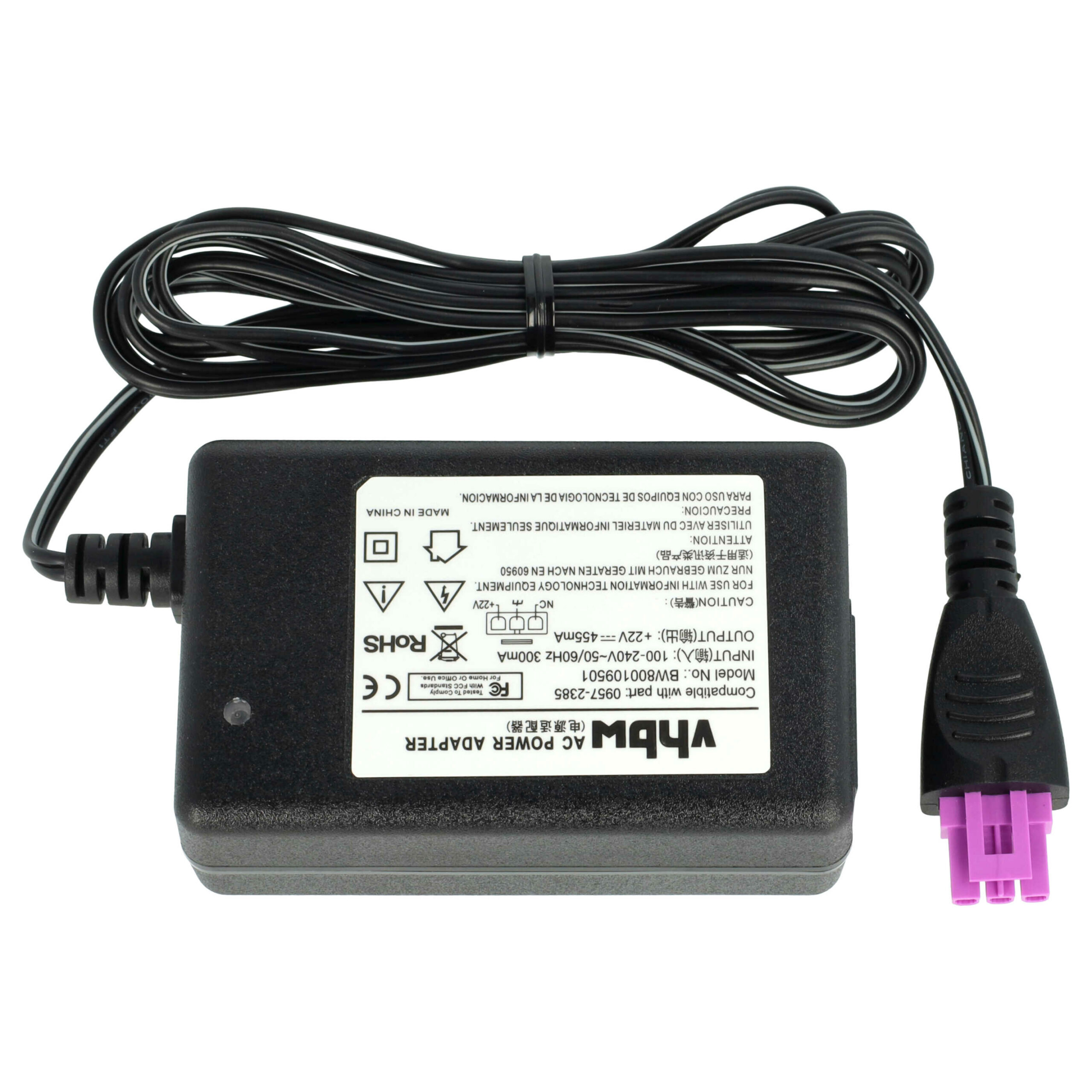 Adaptador de Corrente para Impressoras HP DeskJet 1010, 1510, 2540, 2542, OfficeJet 2620 - vhbw - Image 4