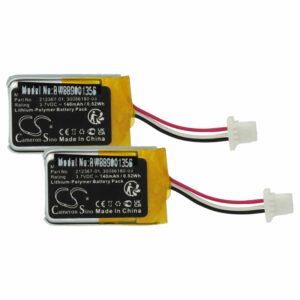 Bateria vhbw para Auricular sem Fios Plantronics 212367-01 - Pack 2x 140 mAh 3.7 V Li-polímero