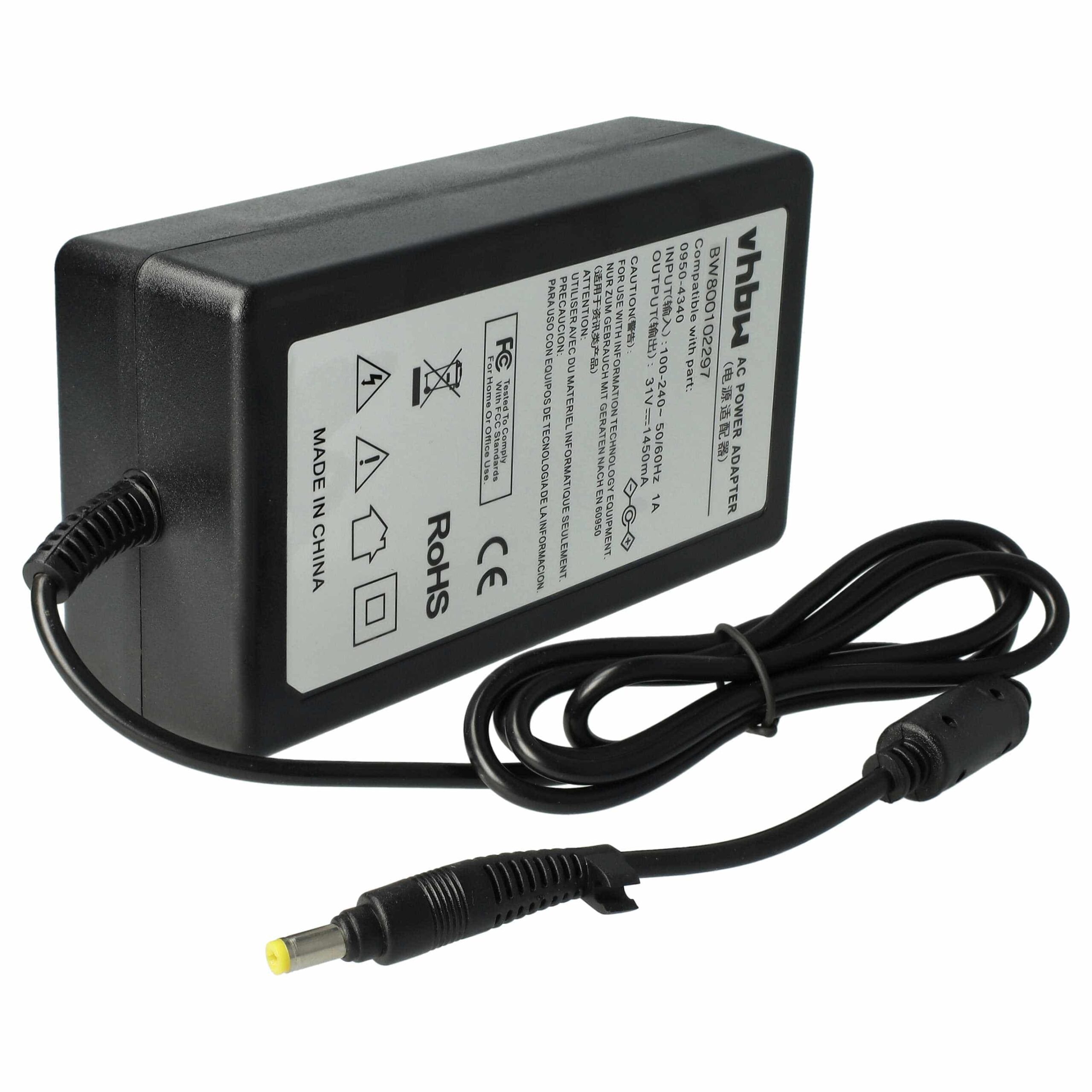 Adaptador de Alimentação de Rede vhbw substitui HP 0950-4340 para Impressora - Image 3