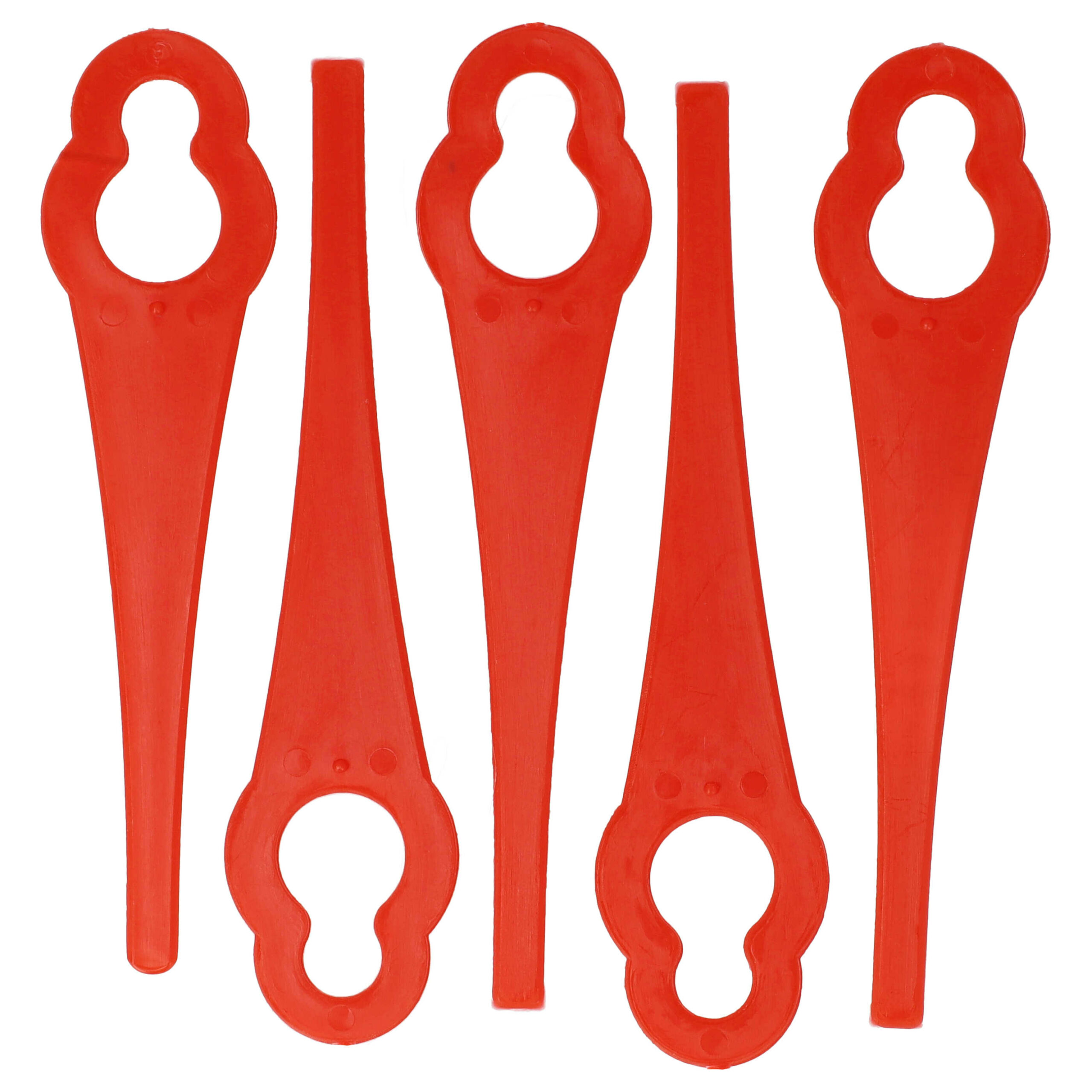 5x Lâminas de Substituição compatíveis com ALM BQ026 Aparador sem Fios - Nylon/Plástico Vermelho