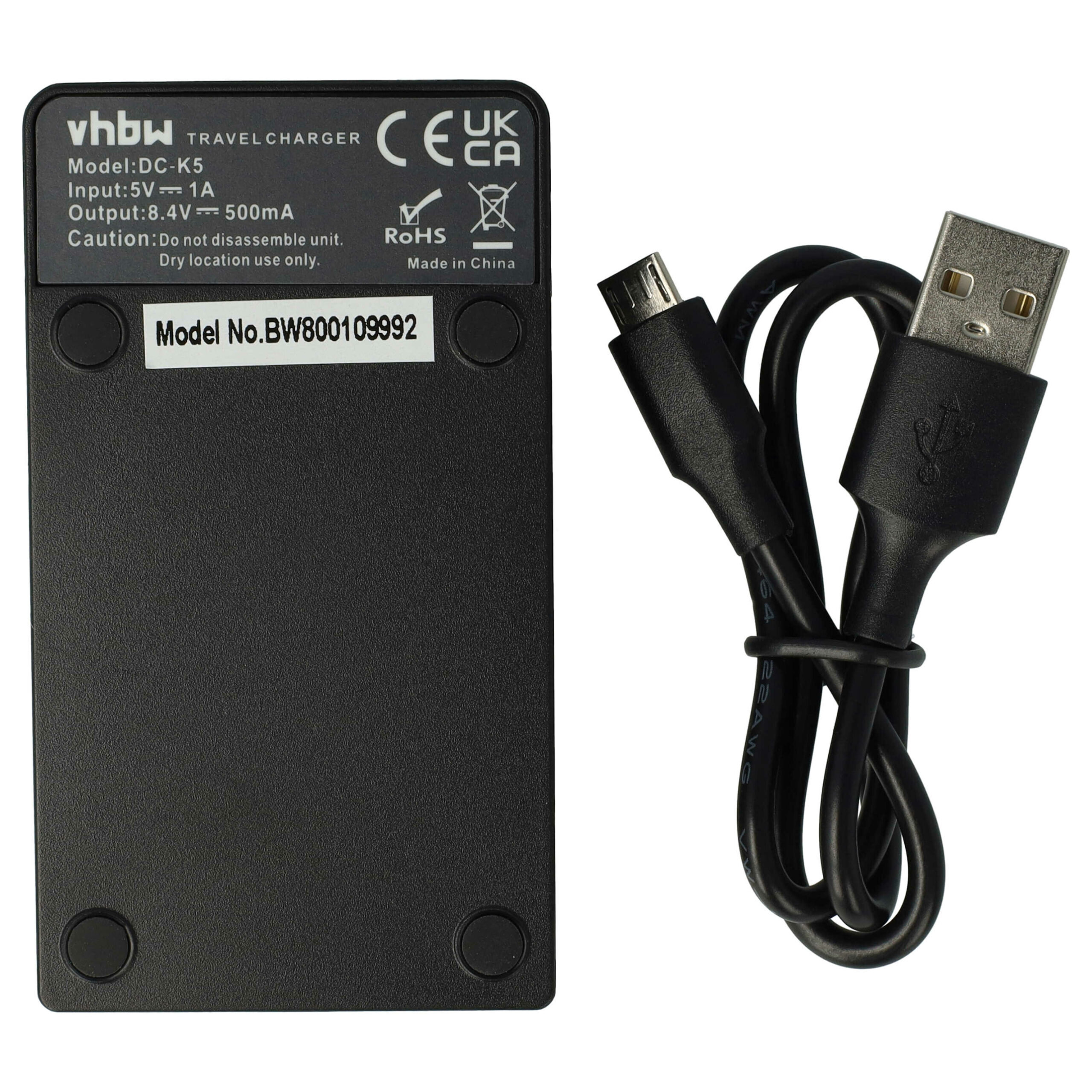 Carregador de Bateria USB-C + Cabo USB-C vhbw para Câmaras Leica, Panasonic, Sigma - 0,5 A - Image 2
