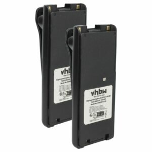 2x Bateria vhbw compatível Icom BP-210N, BP-211, BP-210, BP-209N, BP-209 - 1650 mAh 7.2V NiMH + Clip