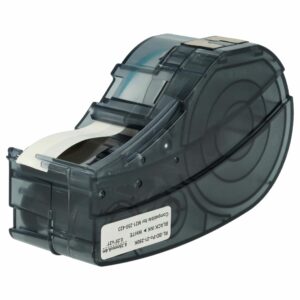 Fita de Etiquetas Compatível Brady M21-250-423 - 6,35 mm Preto sobre Branco, Poliéster