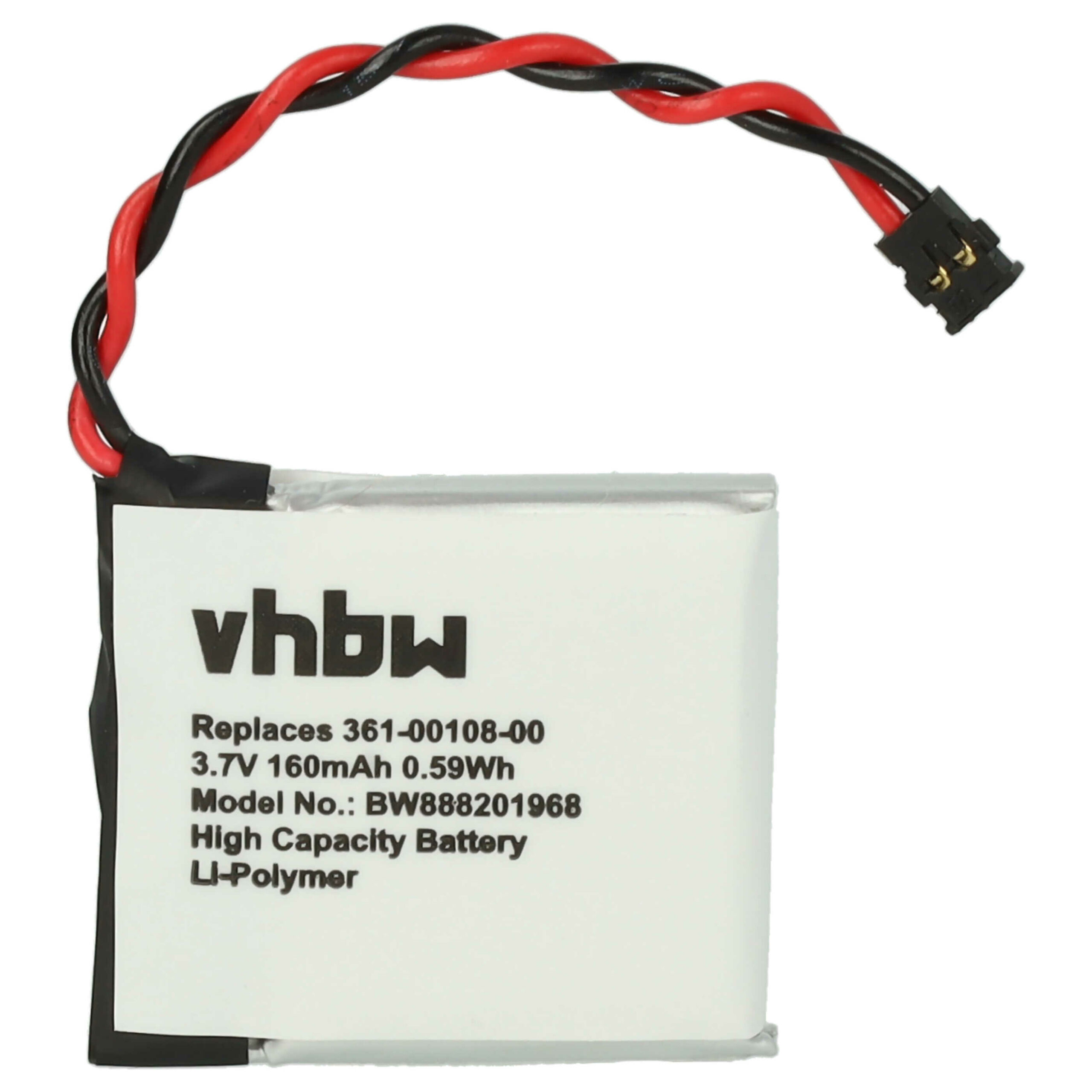 Bateria vhbw para Smartwatch Garmin 361-00108-00, 361-00108-01 - 160 mAh 3.7 V Li-polymer com Ferramentas