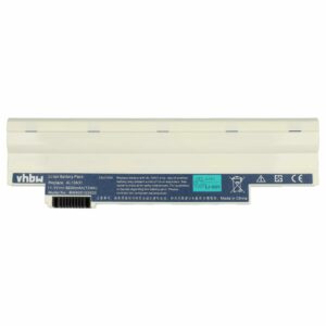 Bateria vhbw para Acer Aspire One D255, D257, D260, D270 - 6600 mAh 11.1 V Li-Ion, branca