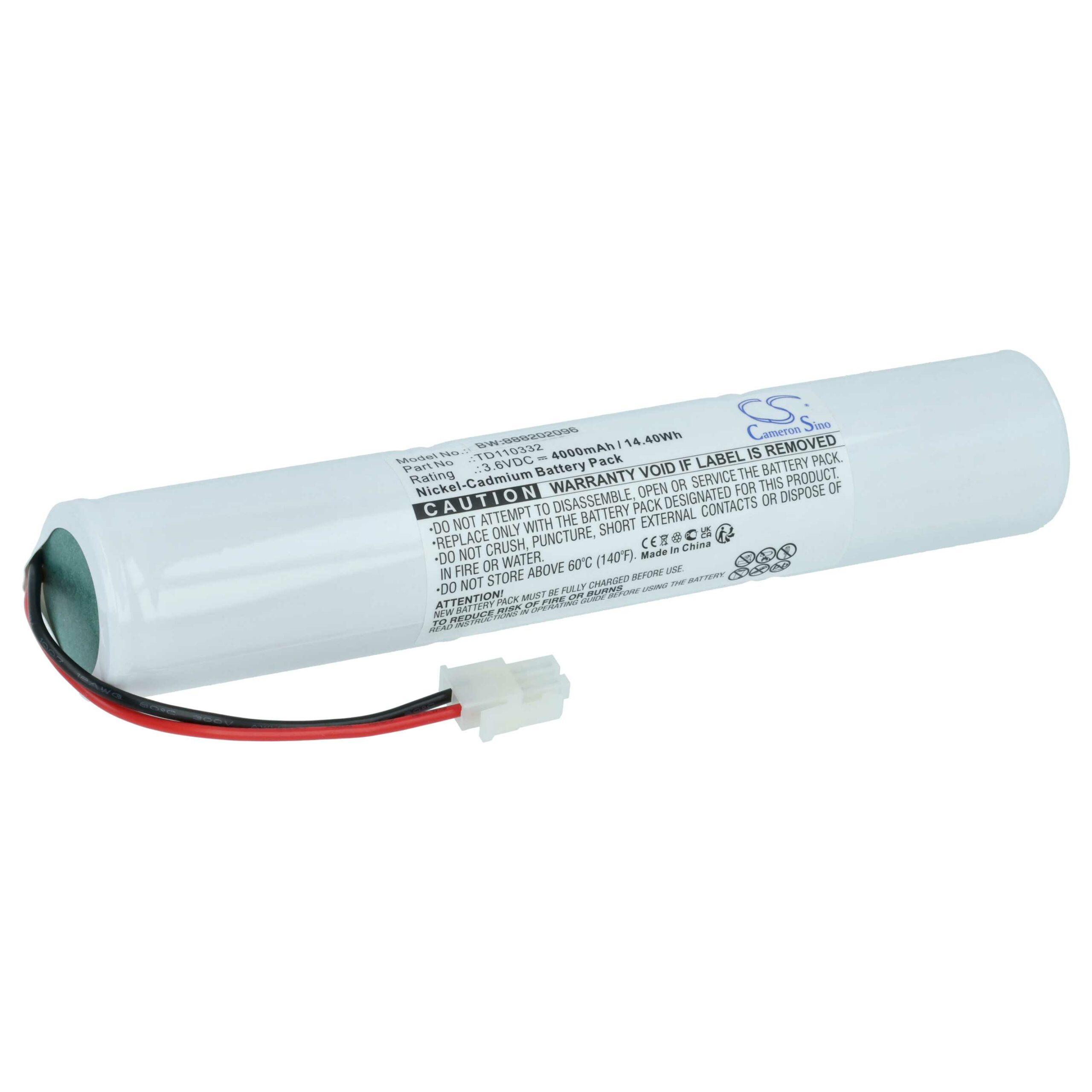 Bateria de Emergência vhbw compatível com Schneider 329056000, TD110332 - 4000 mAh 3.6 V NiCd