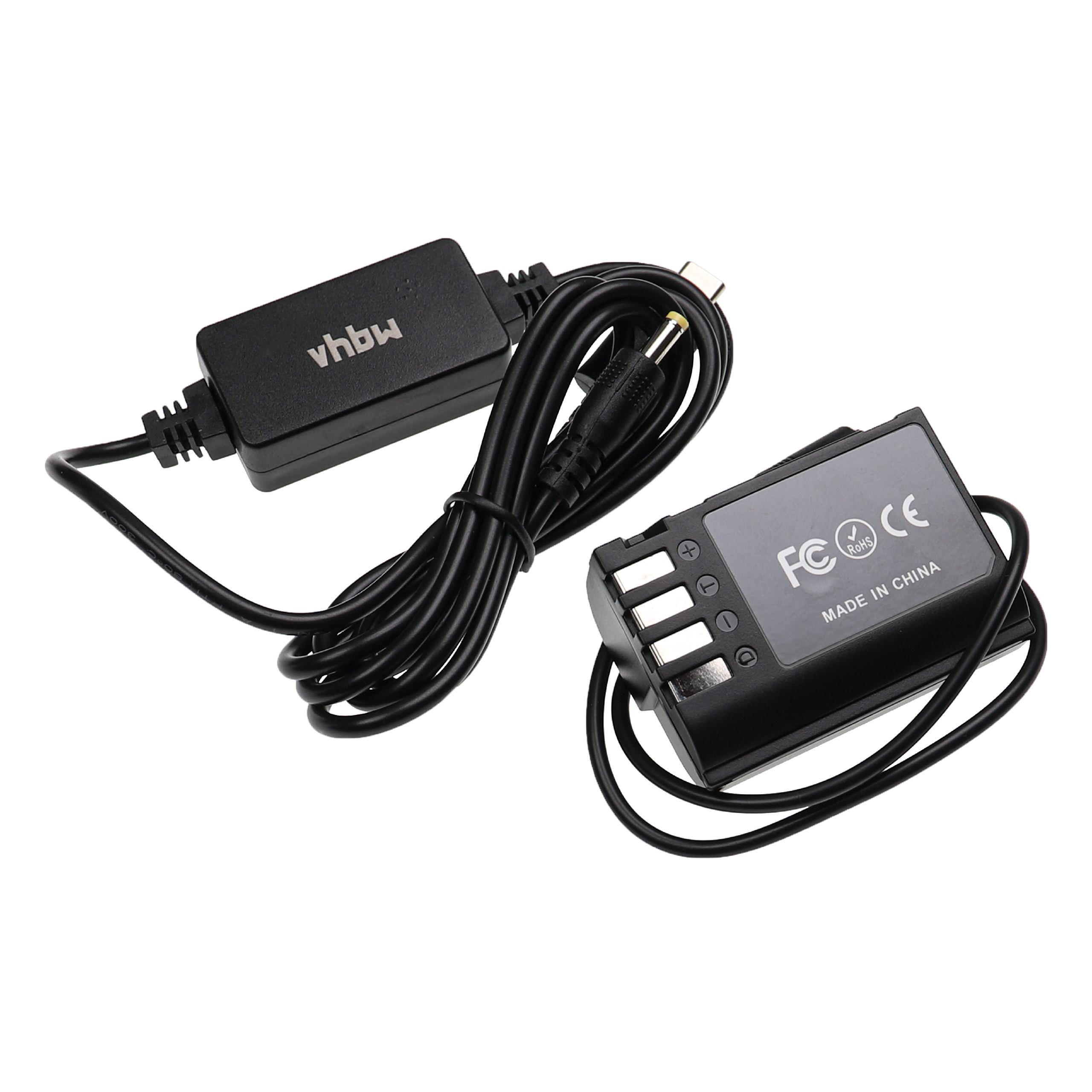 Carregador USB Panasonic DMW-AC8 com Acoplador DC - 2 m, 9 V 3.0 A vhbw - Image 2
