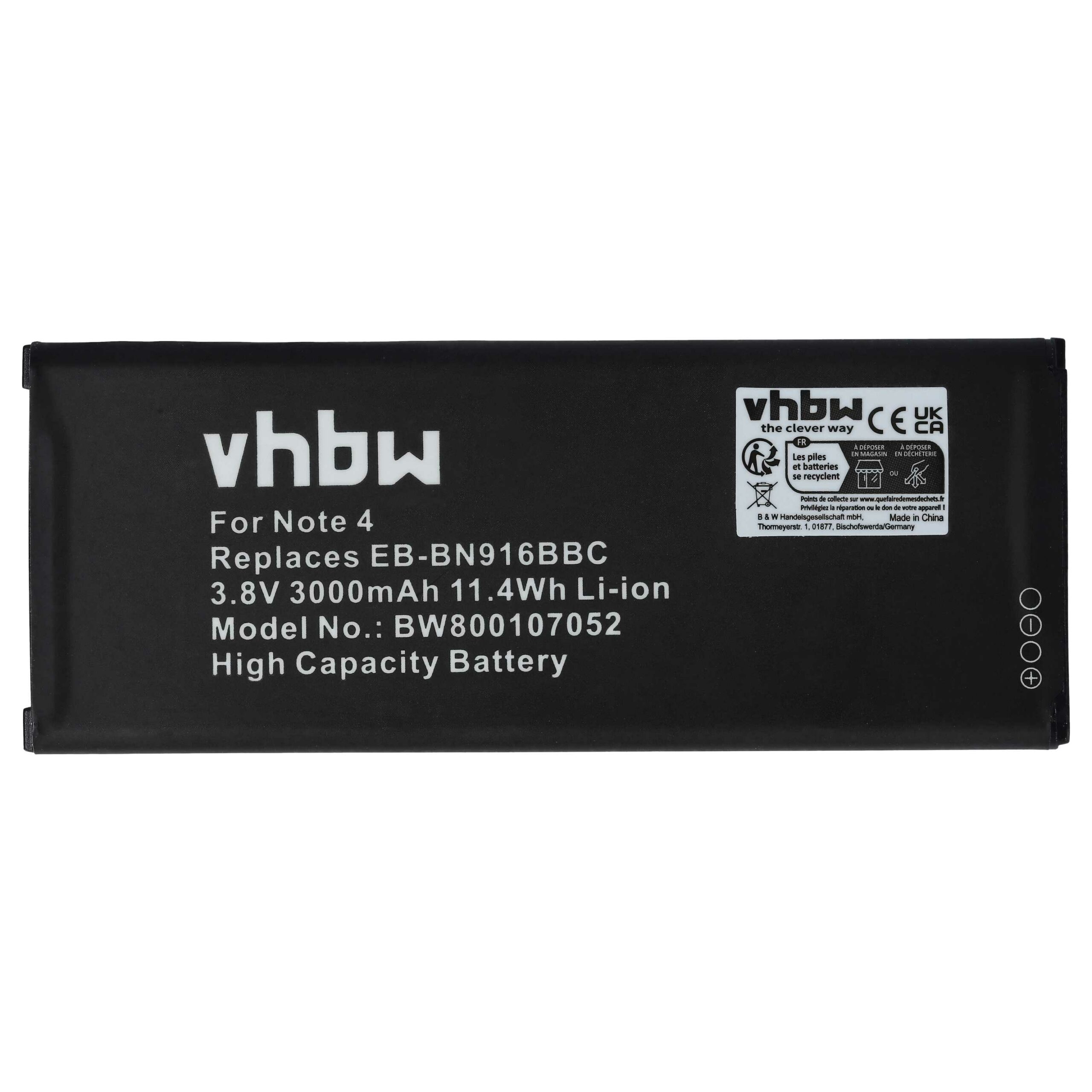 Bateria para Telemóvel Compatível Samsung EB-BN910BBK, EB-BN910BBU, EB-BN910BBT - 3000 mAh 3.8 V Li-Ion vhbw - Image 3