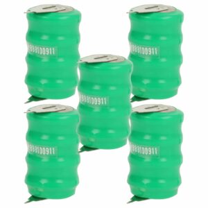 5x Pilha Botão V80H 2 Contactos para Modelos de Construção e Lâmpadas Solares - 80 mAh 4.8 V NiMH