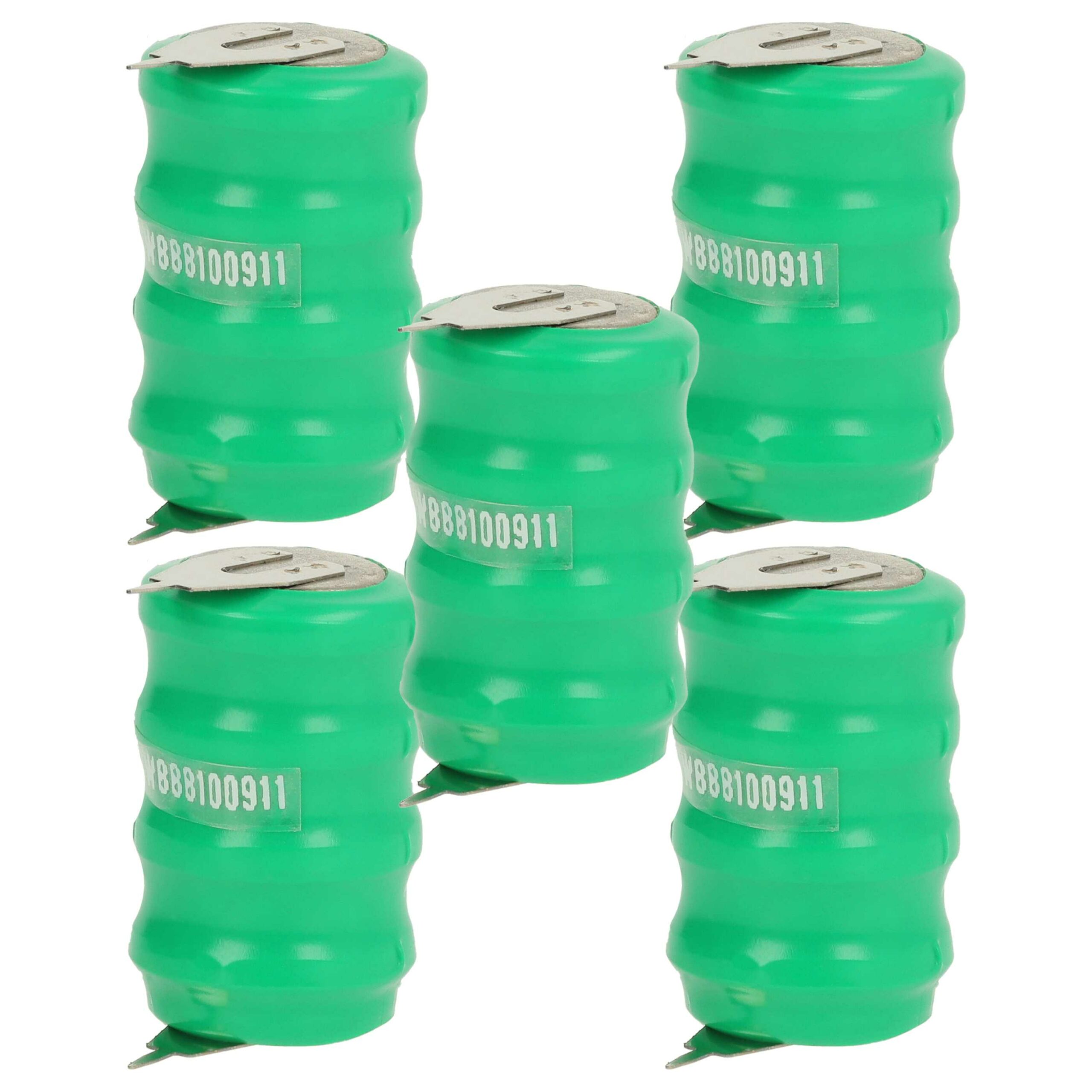 5x Pilha Botão V80H 2 Contactos para Modelos de Construção e Lâmpadas Solares - 80 mAh 4.8 V NiMH
