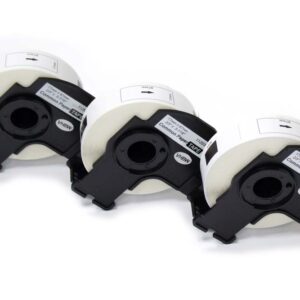 Pack 3x Rolos de Etiquetas compatíveis com Brother DK-11203 - 17 mm x 87 mm + Suporte