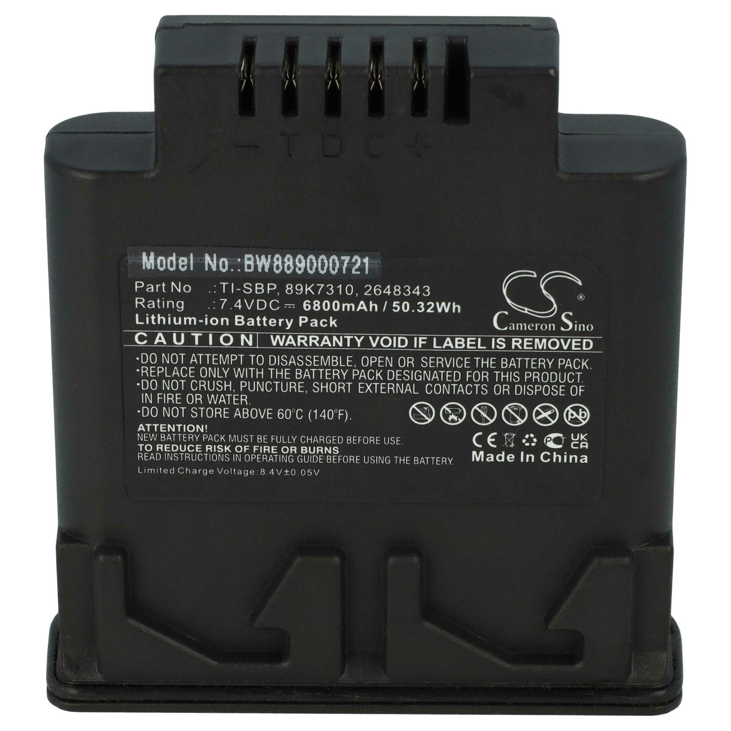 Bateria para Câmara Térmica Fluke 89K7310, TI-SBP, 2648343 - 6800 mAh 7.4 V Li-Ion vhbw