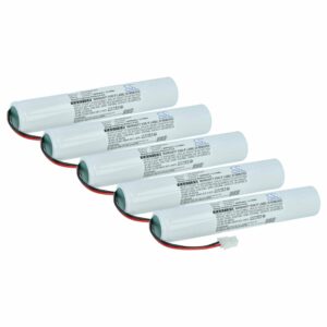 Bateria de Emergência 5x NiCd vhbw compatível Schneider 329056000, TD110332 - 4000 mAh 3.6 V