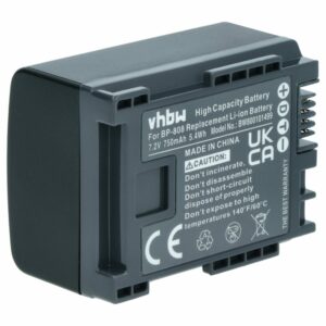 Bateria vhbw para Câmara Canon BP-808 - 750 mAh 7.2 V Li-Ion