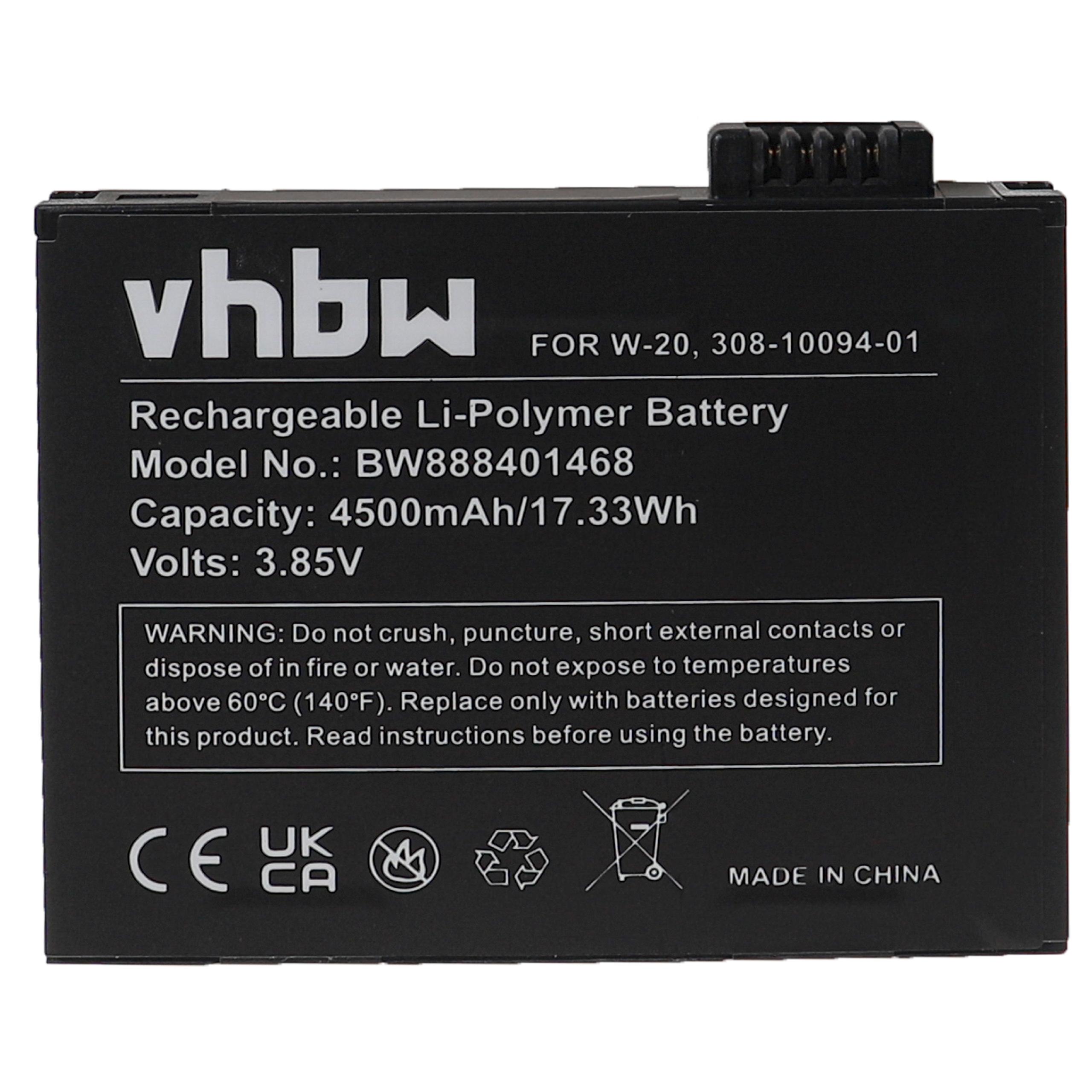 Bateria vhbw para Router Móvel Netgear W-20, 308-10094-01 - 4500 mAh 3.85 V Li-polymer