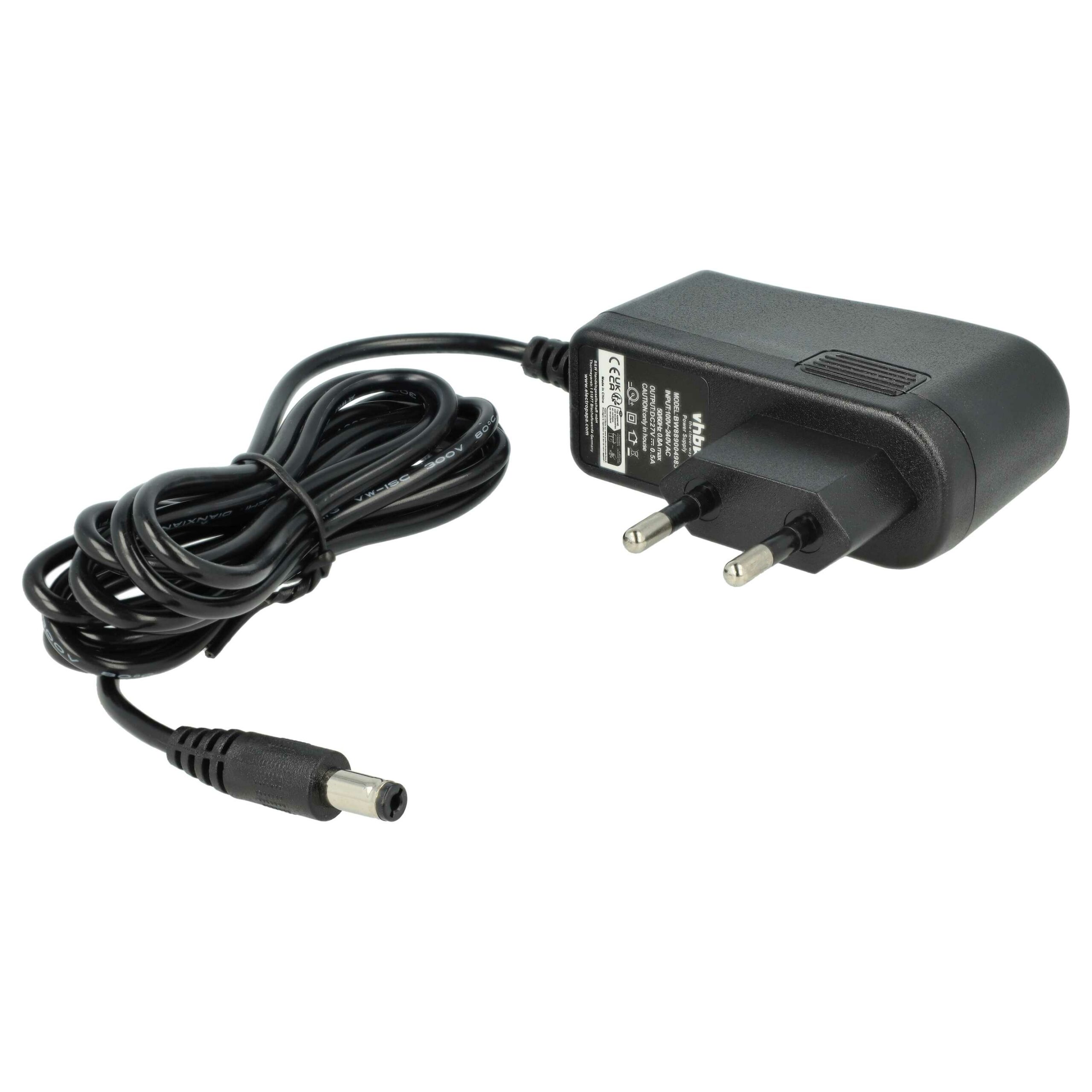 Carregador compatível vhbw para aspiradores portáteis Grundig (substitui JOD-S-270050GS, PSE50324)