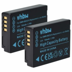 2x Bateria substitui Leica BP-DC7E, BP-DC7 - 750mAh, 3.6V, Li-Ion vhbw