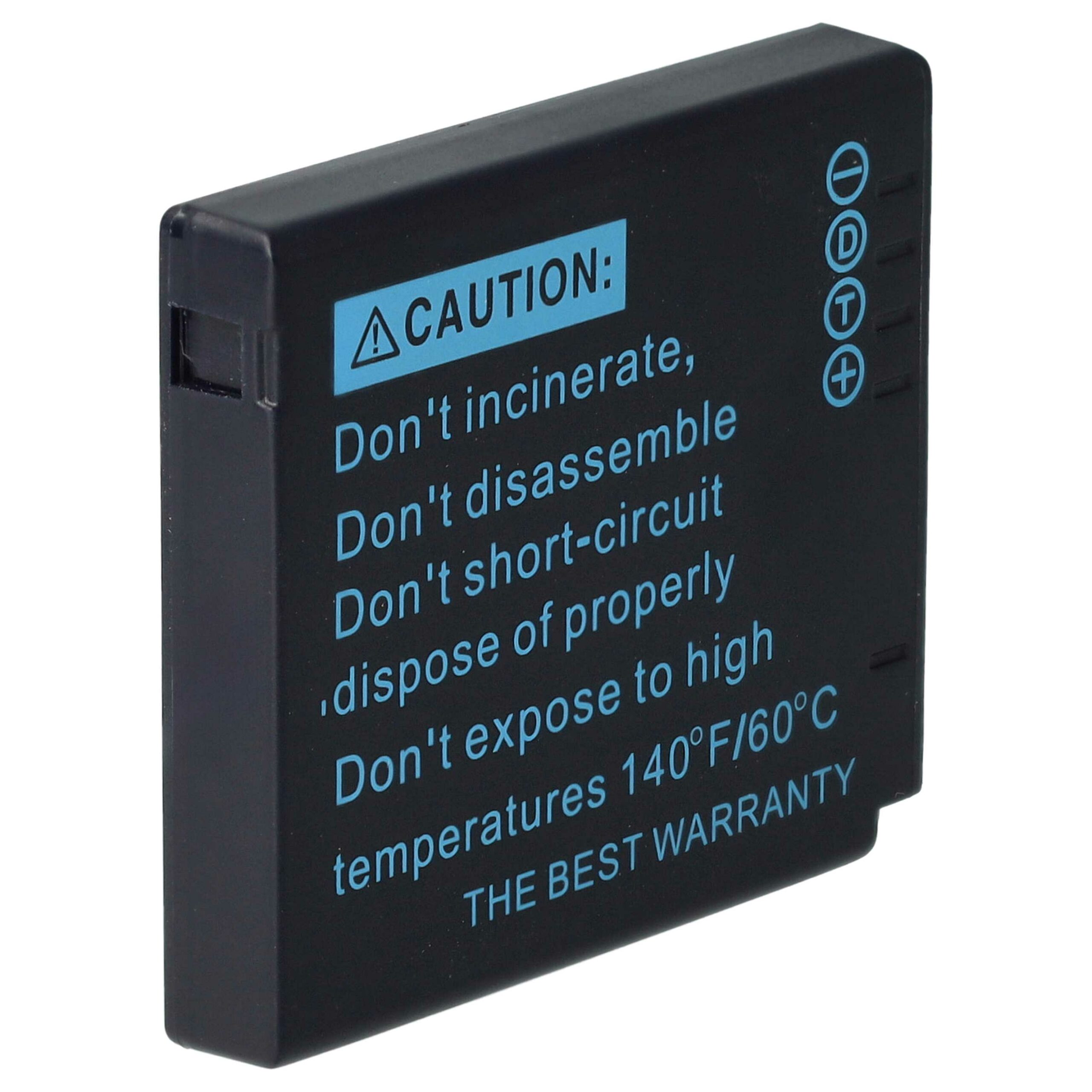 Bateria vhbw compatível Panasonic DMW-BCF10, DMW-BCF10E - 700mAh, 3.6V, Li-Ion - Image 2