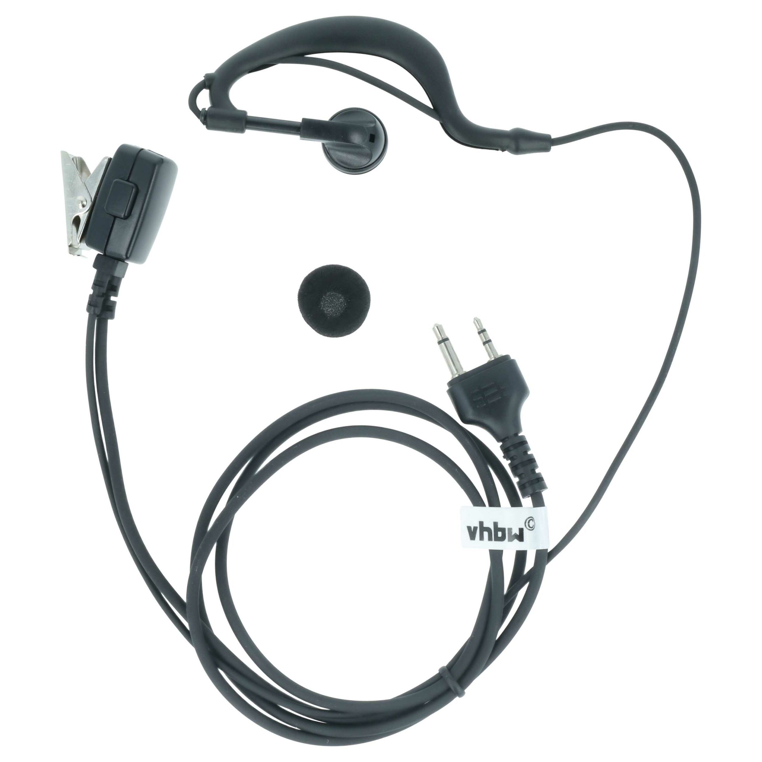 Auricular de Segurança com Botão de Resposta e Clip - vhbw