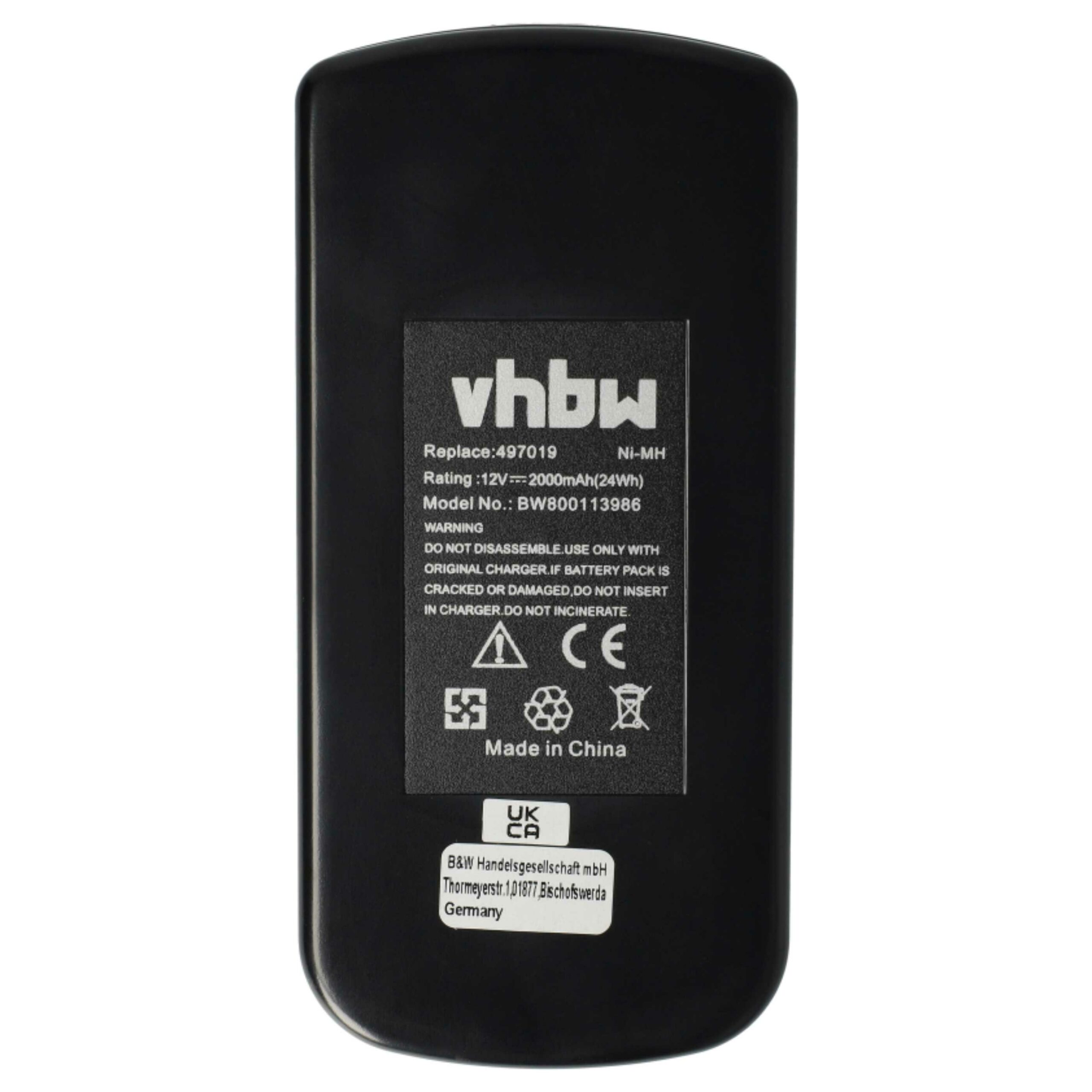 Bateria vhbw para Festo Festool 12V 2000 mAh - Pack de 3 Unidades (Compatível 398338, 497019, 493348, 498336) - Image 3