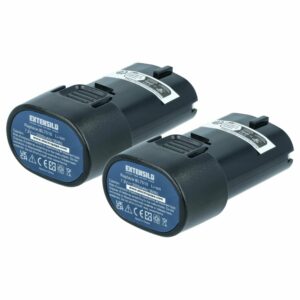 2x Bateria EXTENSILO compatível Makita BL7010, 194356-2, 194355-4 - 2500 mAh, 7.2V, Li-Ion