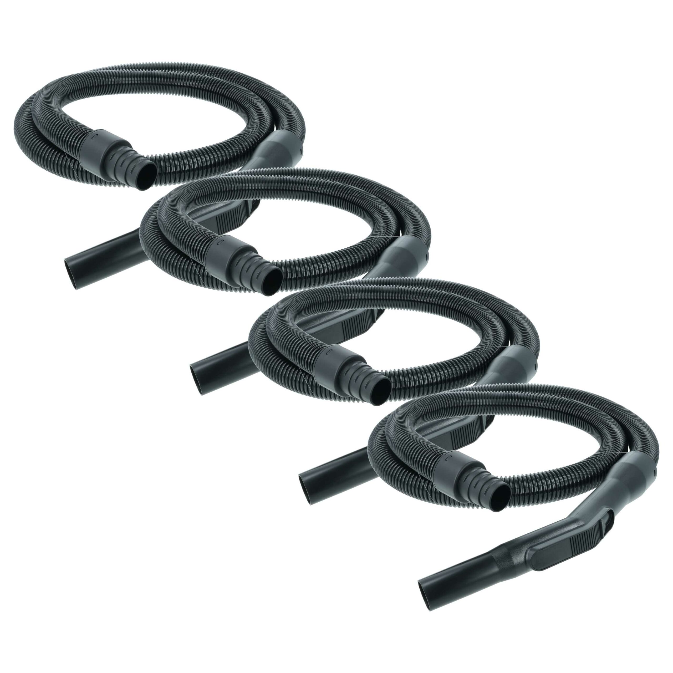 4x Mangueira para Aspirador com Pega, 1,8m - Conectores 32 mm, 35 mm, 38 mm vhbw
