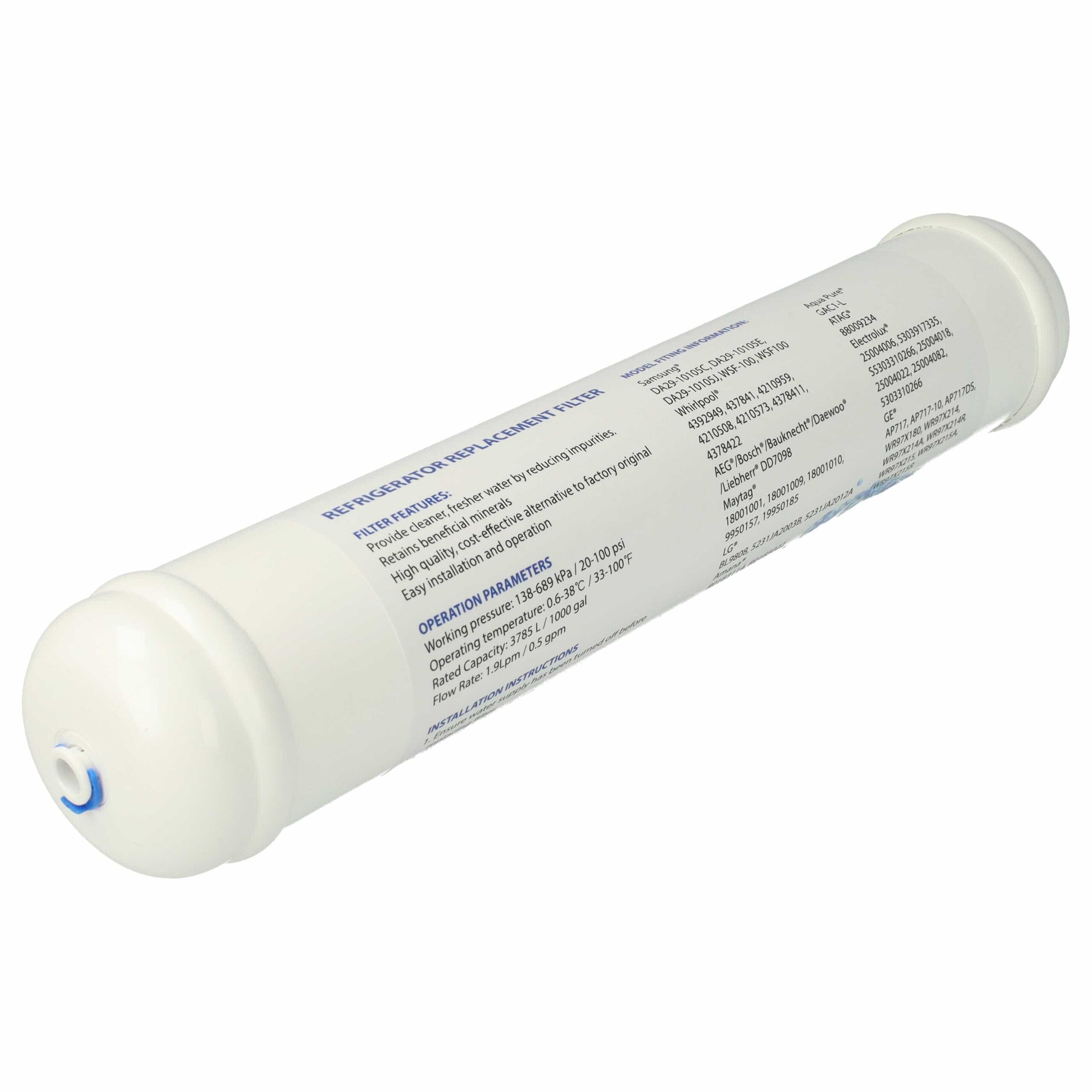 Filtro de Água para Frigorífico vhbw Compatível com 3M IL-IM-01 e Hanseatic - Image 2