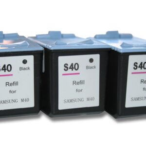 3x Cartuchos de Tinta Compatíveis Samsung INK-M40 SF-330 - Preto vhbw