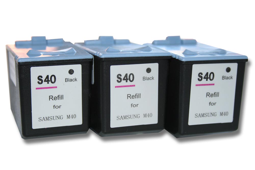 3x Cartuchos de Tinta Compatíveis Samsung INK-M40 SF-330 - Preto vhbw