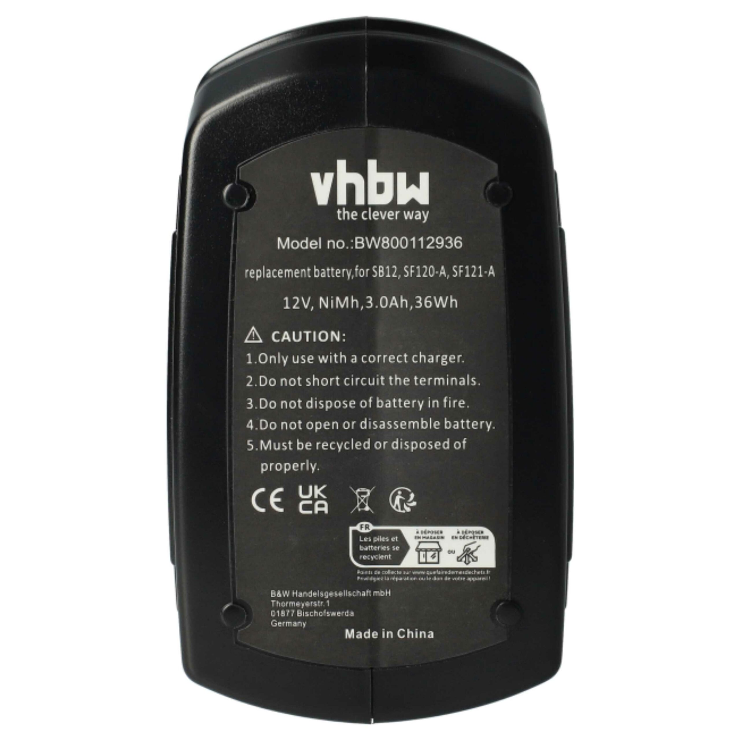 2x Bateria compatível Hilti SFB126A, SFB126, SFB121 - 3000 mAh, 12 V, NiMH - Image 3