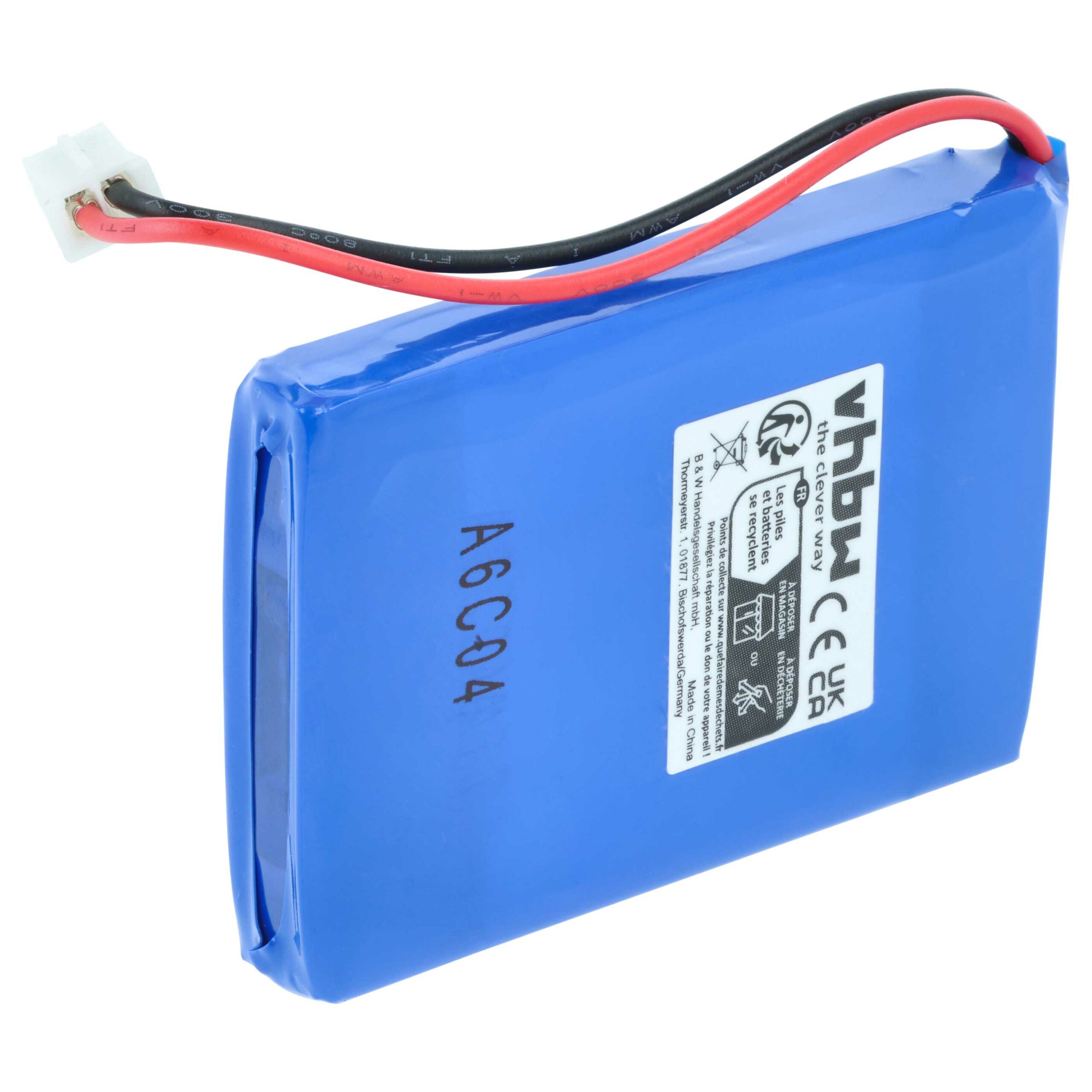 Bateria vhbw para Rádio Albrecht 083448, JHHY903448A - 1300 mAh 3.7 V Li-Ion - Image 2