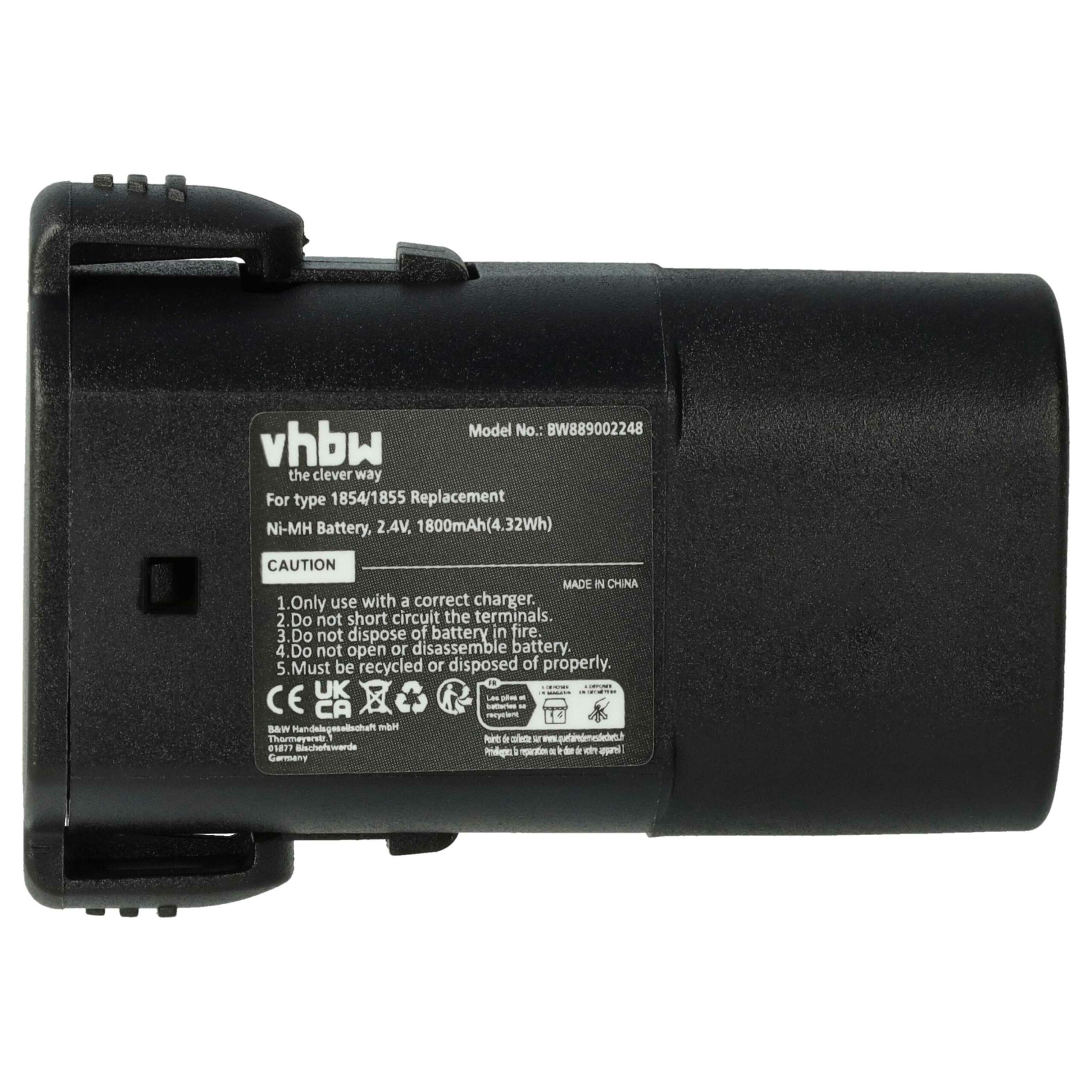 Bateria para Aparadores Moser 1854-7988 - 1800 mAh 2.4 V NiMH vhbw