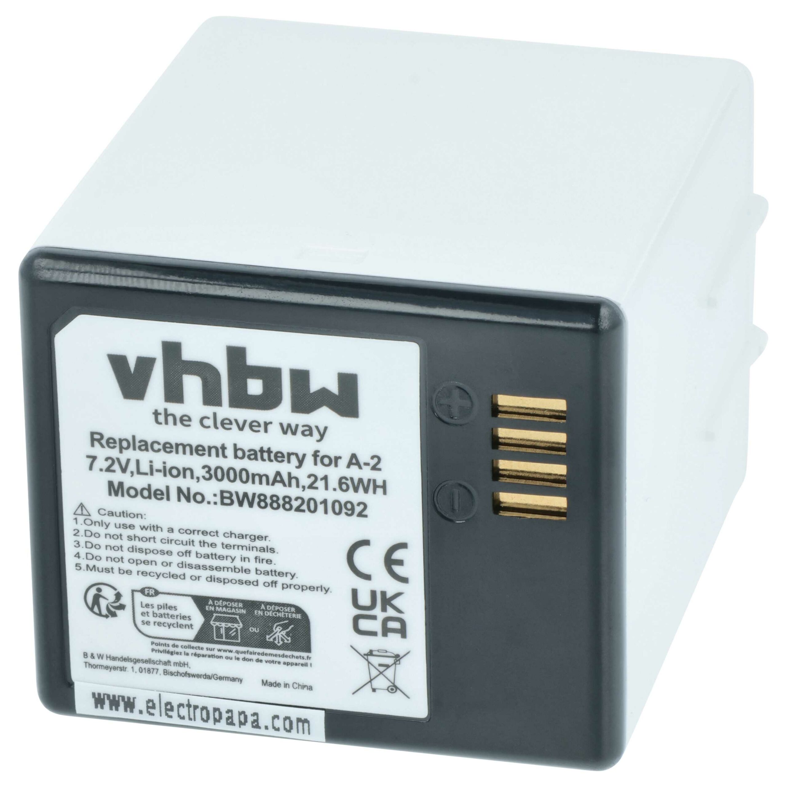 Bateria para Câmara de Segurança Arlo A-2 - 3000 mAh 7.2 V Li-Ion vhbw - Image 3