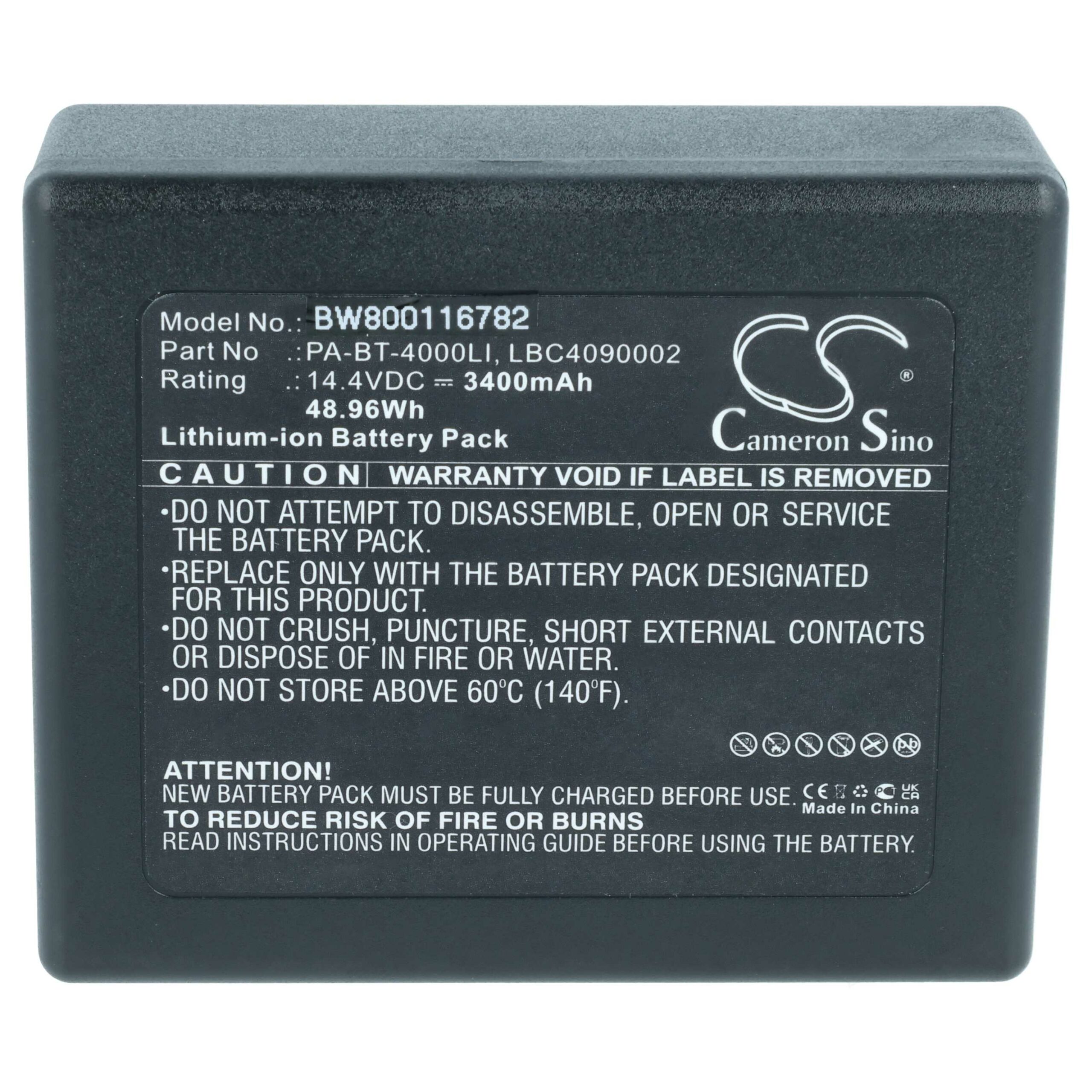 Bateria vhbw compatível com impressoras Brother LBD709-001, HP25B, LBF3250001, LBC4090002 - 3400 mAh 14.4 V Li-Ion - Image 3
