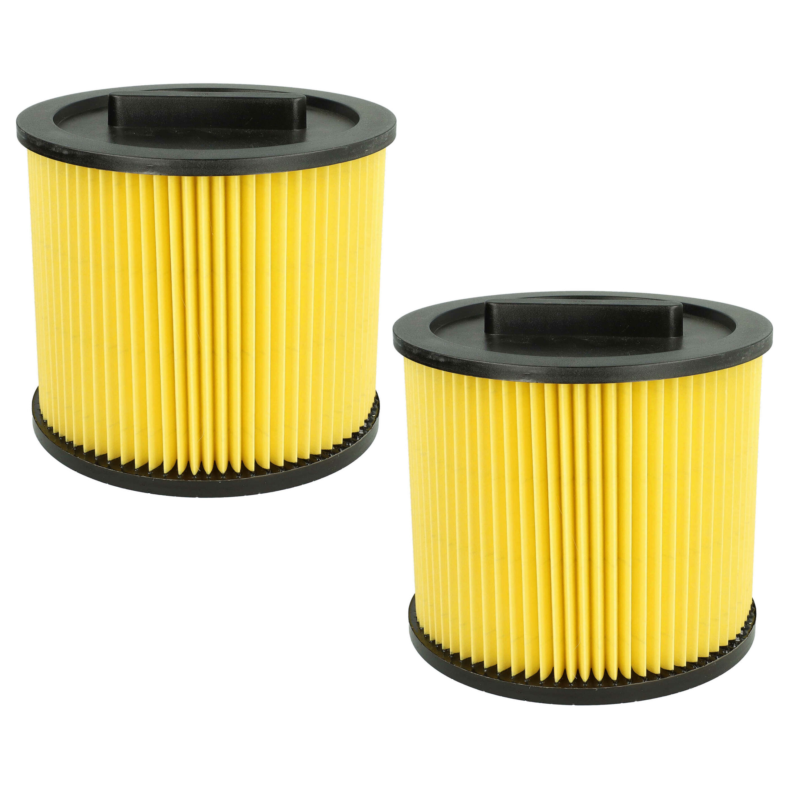 2x Filtros de Cartucho Substituição Thomas 787421 para Aspirador Thomas, preto / amarelo