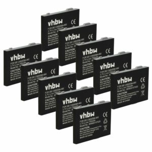 10x Bateria compatível com Siemens EBA-660, EBA-670, EBA-760 para telefone fixo - 750 mAh 3.7 V Li-Ion vhbw