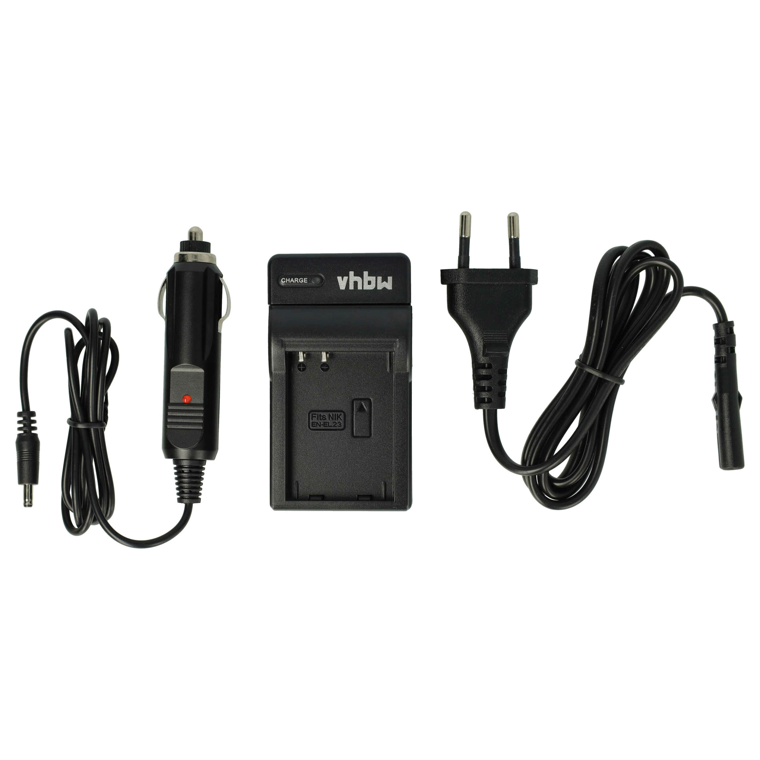 Carregador de Bateria vhbw compatível com Nikon MH-67P - 0,6 A, 4,35 V