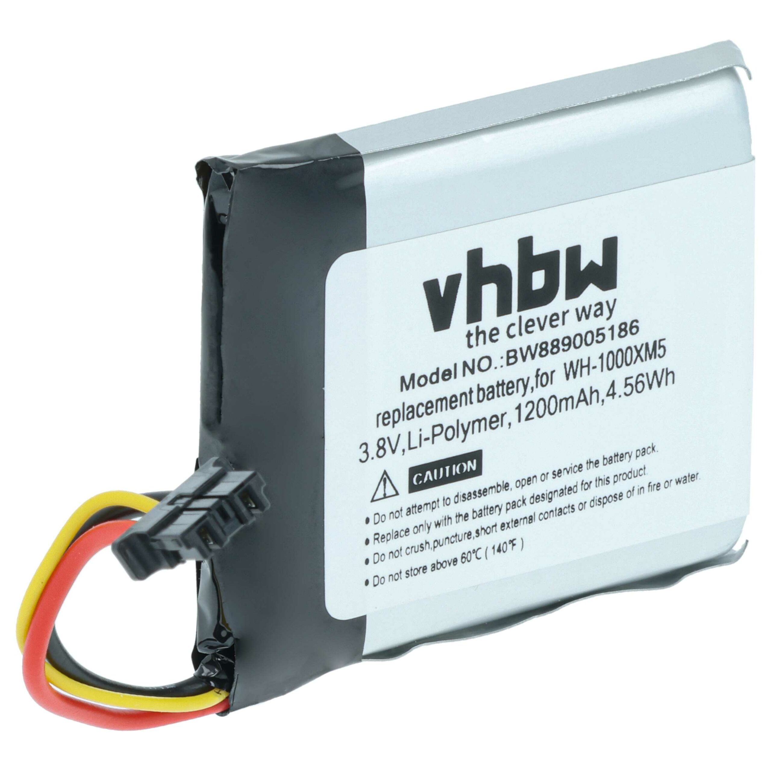 Bateria Wireless vhbw para Auscultadores Sony SP723741 - 1200 mAh 3.8 V Li-polymer