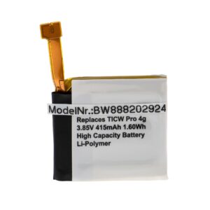 Bateria vhbw para TicWatch SP452929SF - 415 mAh 3.85 V Li-polymer