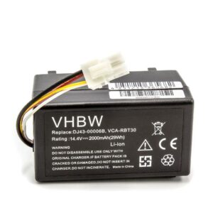 Bateria vhbw compatível com Samsung DJ43-00006A, DJ96-00152B, DJ43-00006B, DJ96-00203A - 2000mAh, 14.4V, Li-Ion