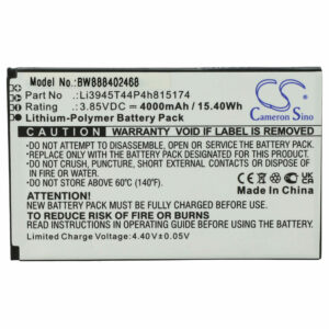 Bateria para Router Móvel ZTE Li3945T44P4h815174 - 4000 mAh 3.85 V Li-polymer vhbw