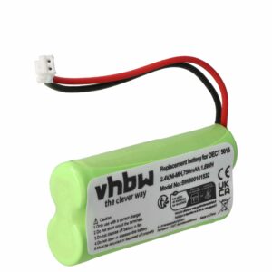 Bateria vhbw 750 mAh 2.4V NiMH para telefones Audioline DECT