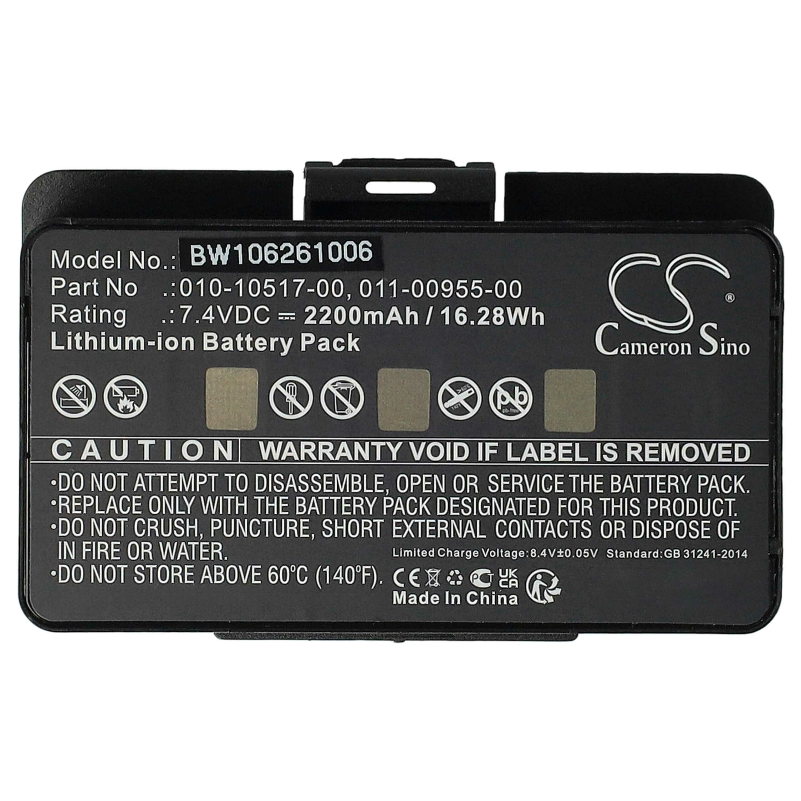Bateria vhbw para GPS Garmin 010-10517-00, 010-10517-01, 011-00955-00 - 2200mAh 7.4V - Image 3