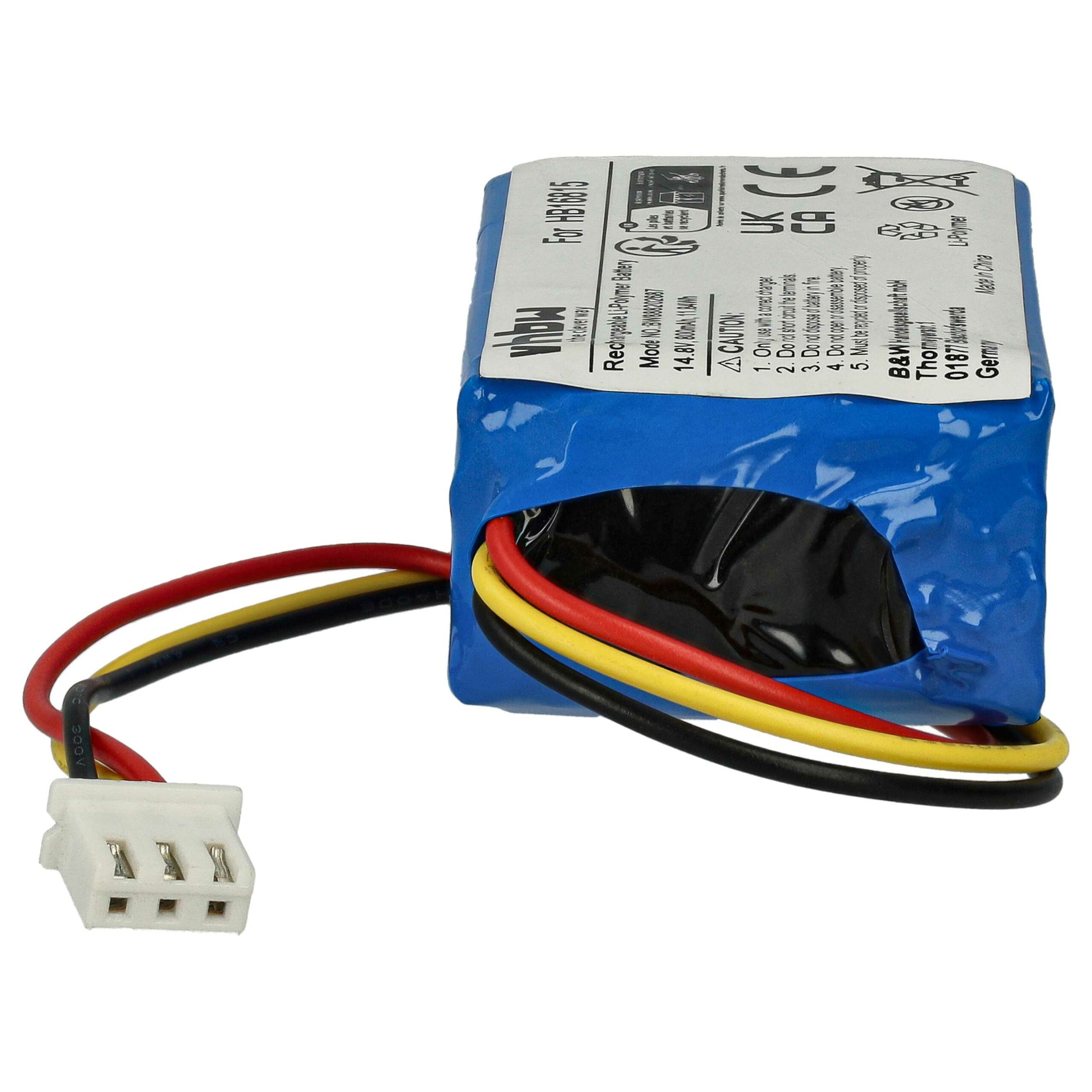 Bateria vhbw compatível com Hobot 800mAh, 14.8V, Li-Ion para robô limpador Hobot - Image 3