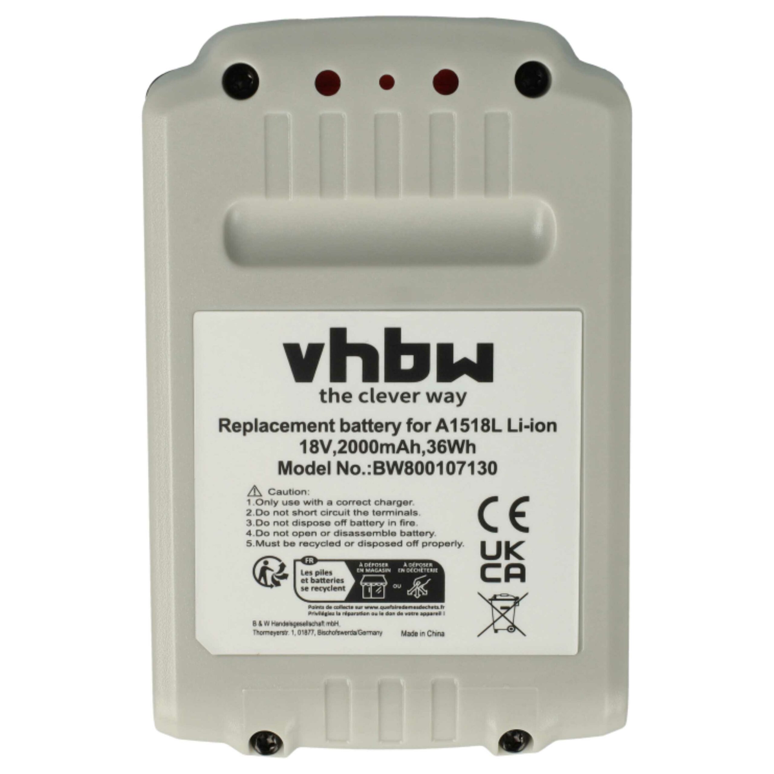 Bateria vhbw 18V 2000 mAh Li-Ion para Black & Decker LB018-OPE (Pack 3x) - Image 3